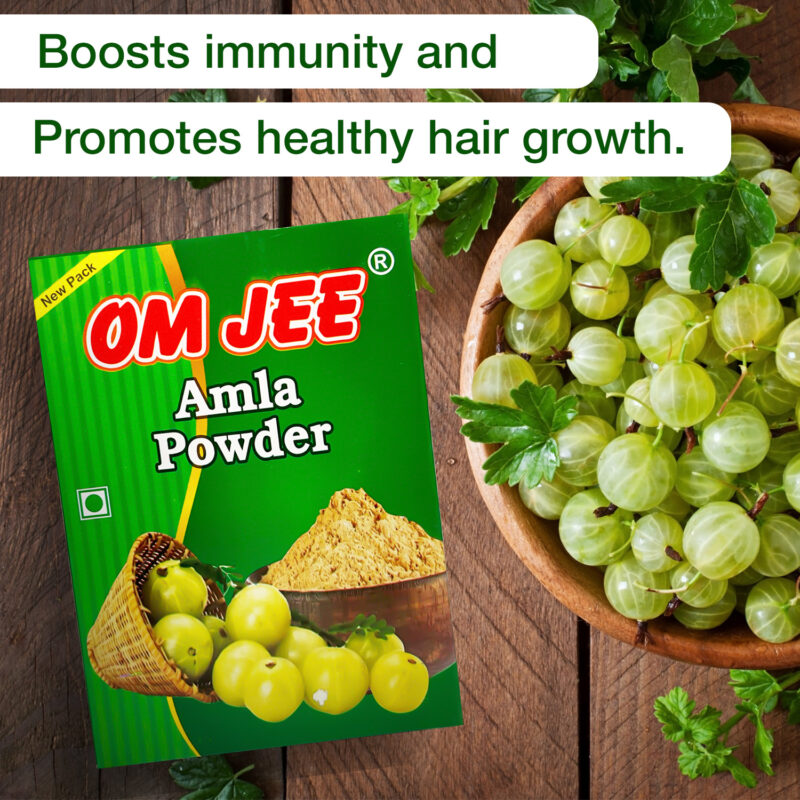 Omjee 100% Pure Amla Powder – 200gm | For Hair, Skin & Immunity - Image 3