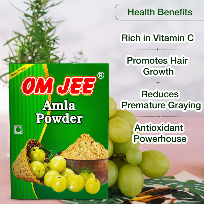 Omjee 100% Pure Amla Powder – 200gm | For Hair, Skin & Immunity - Image 4