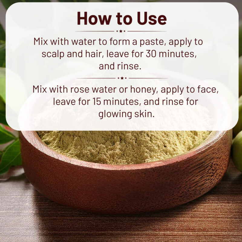 Omjee 100% Pure Amla Powder – 200gm | For Hair, Skin & Immunity - Image 6