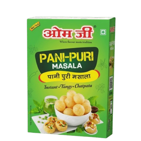 Omjee Panipuri Masala – 100g | Tangy Spice Mix for Golgappa Water | With Imli & Mint